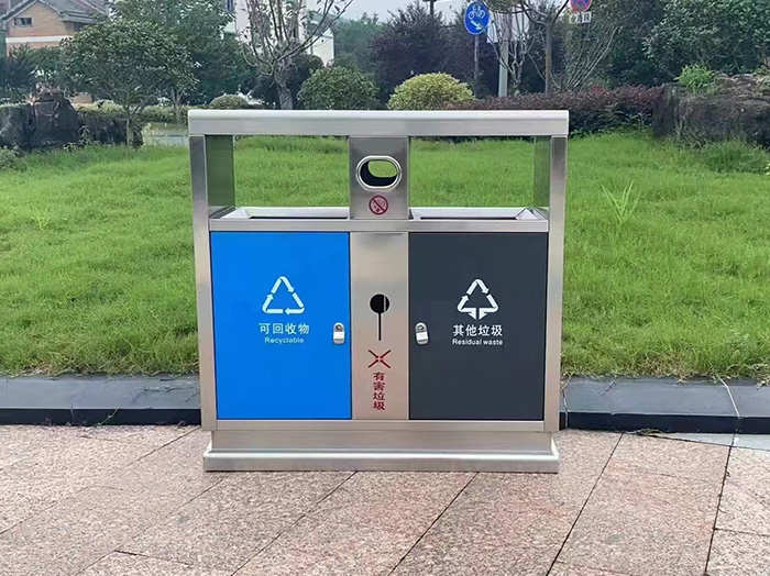 攀枝花市政户外垃圾桶厂家 不锈钢景区分类垃圾桶 源头工厂直供