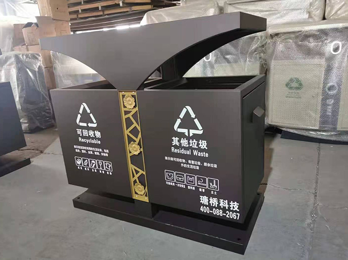 凉山州定制户外环卫果皮箱 小区道路垃圾桶 批量采购无差价