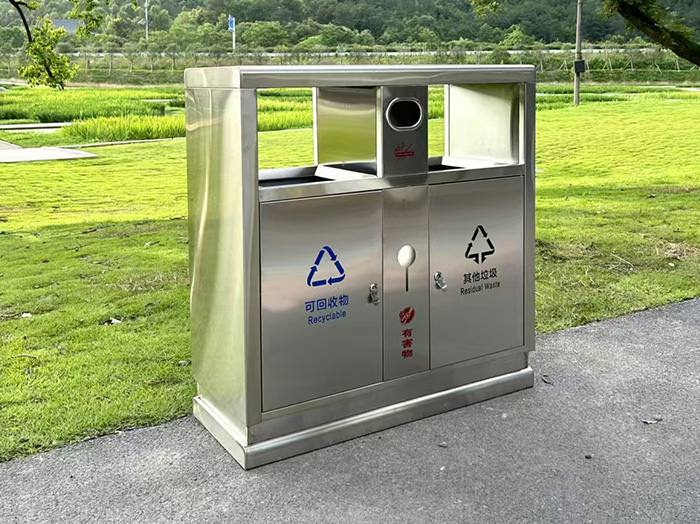 雅安市政户外垃圾桶厂家 不锈钢金属果皮箱 源头工厂直供
