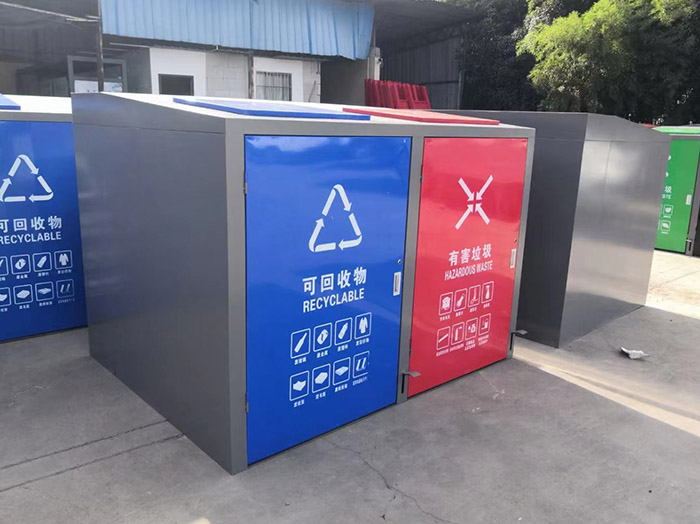 成都双流区道路环卫果皮箱 金属定制垃圾桶 无差价配送